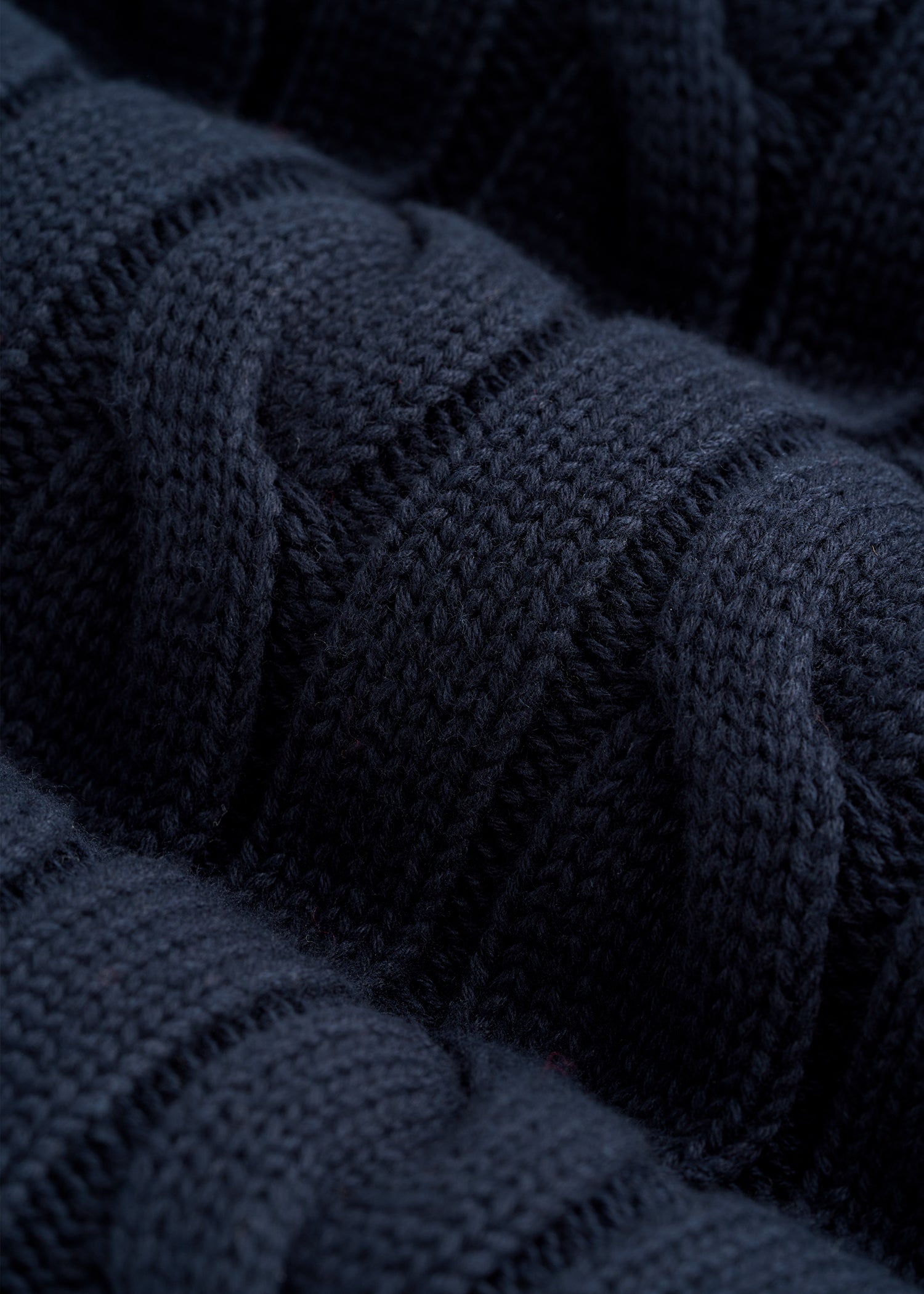 Cable Knit Crewneck for Tall Men in Royal Navy
