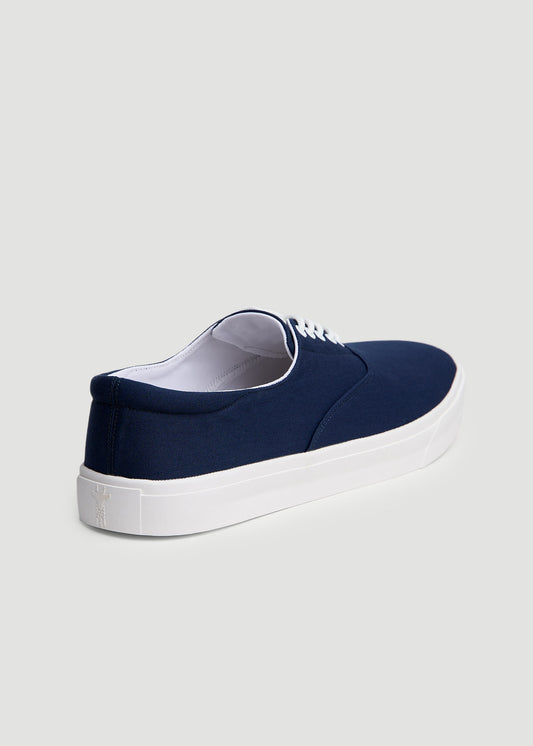 Canvas Sneakers for Tall Men in Navy