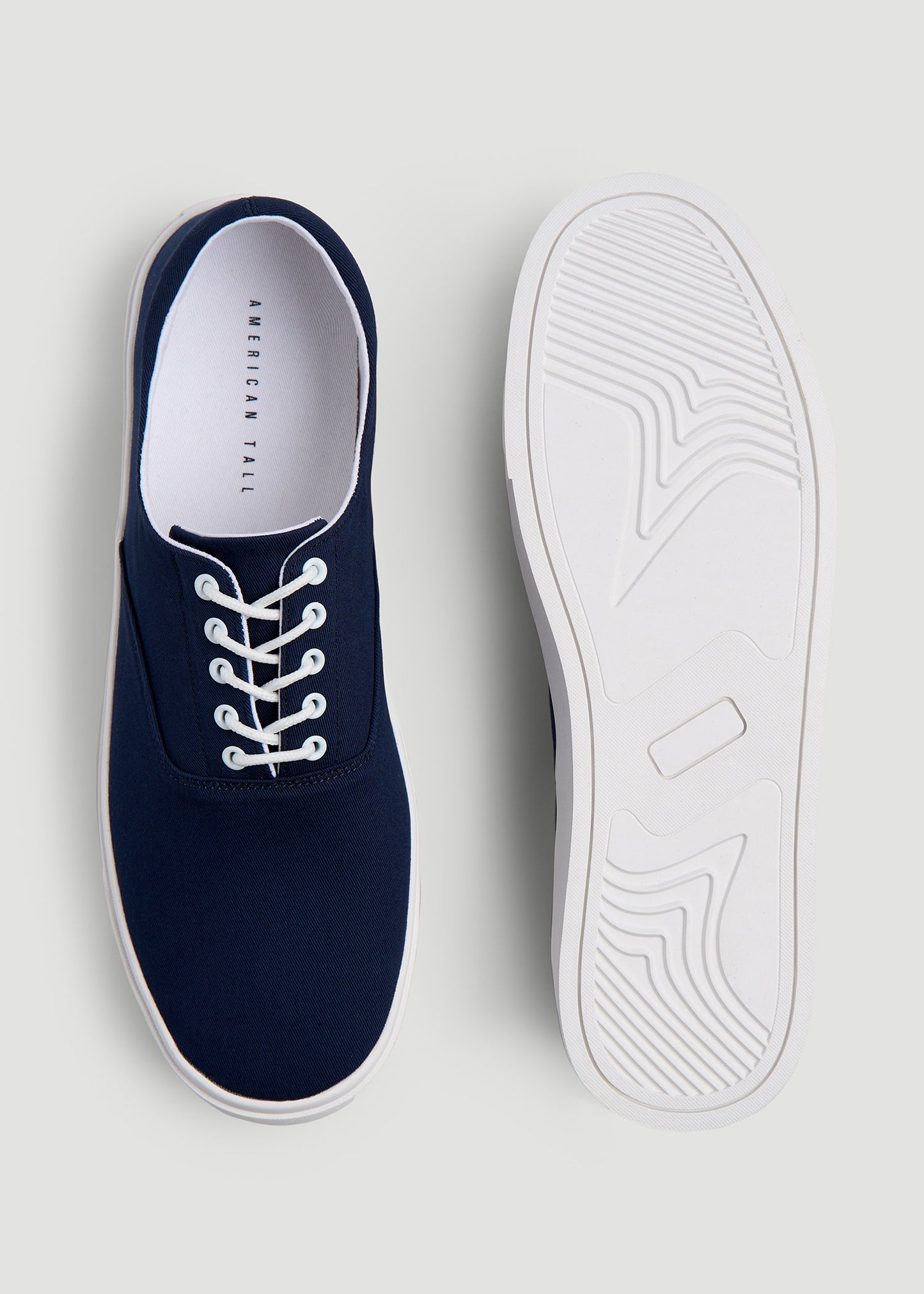 Canvas Sneakers for Tall Men in Navy