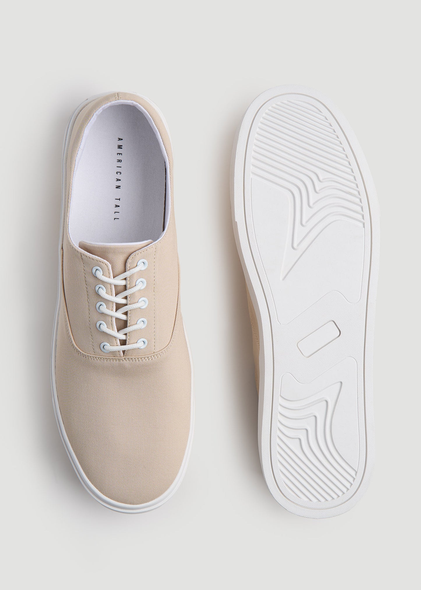 Canvas Sneaker for Tall Men in Taupe