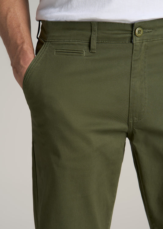 Carman TAPERED Chinos in Bright Olive - Pants for Tall Men