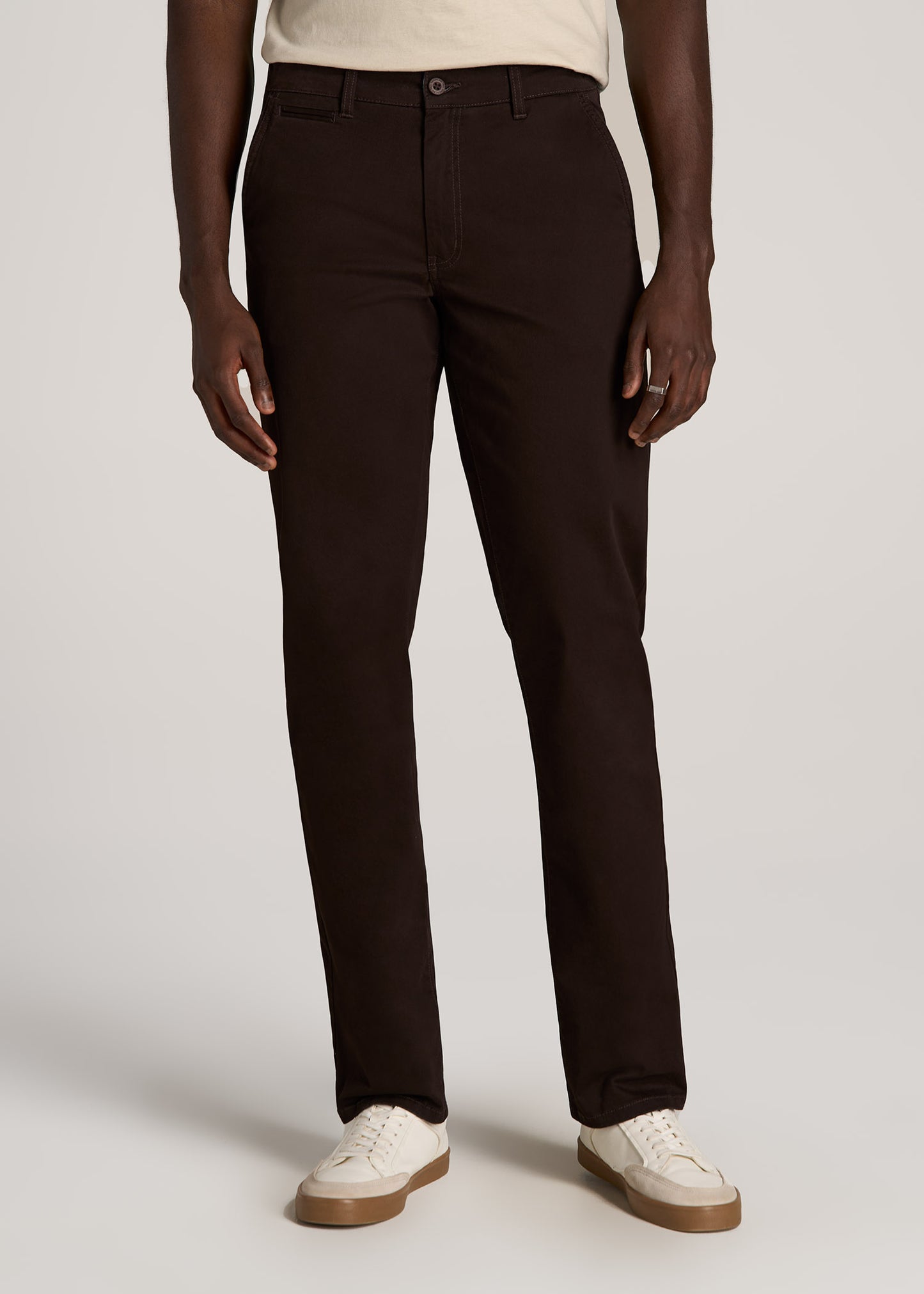 Carman TAPERED Chinos in Chocolate - Pants for Tall Men