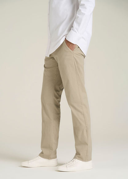 Carman TAPERED Chinos for Tall Men in Desert Khaki