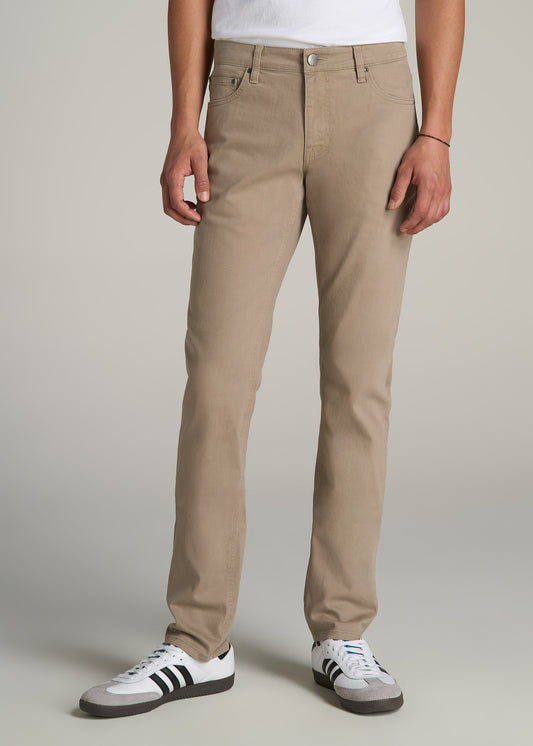 Carman Tapered Fit Colored Jeans for Tall Men in Clay Wash