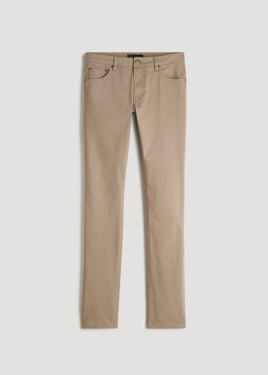 Carman Tapered Fit Colored Jeans for Tall Men in Clay Wash