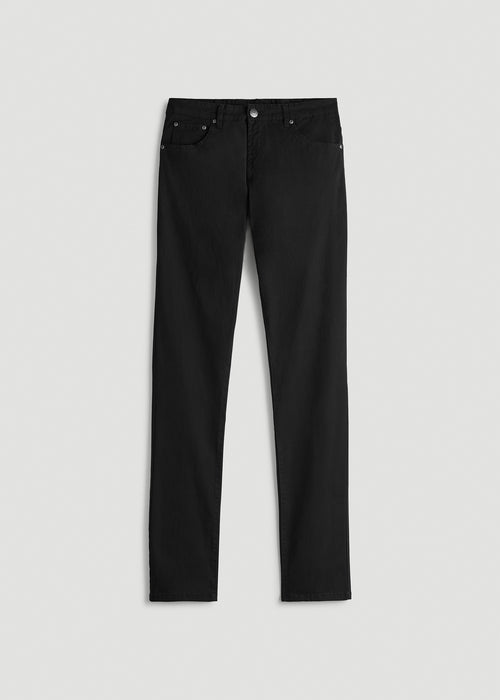 Carman TAPERED Fit Five Pocket Pants for Tall Men in Black