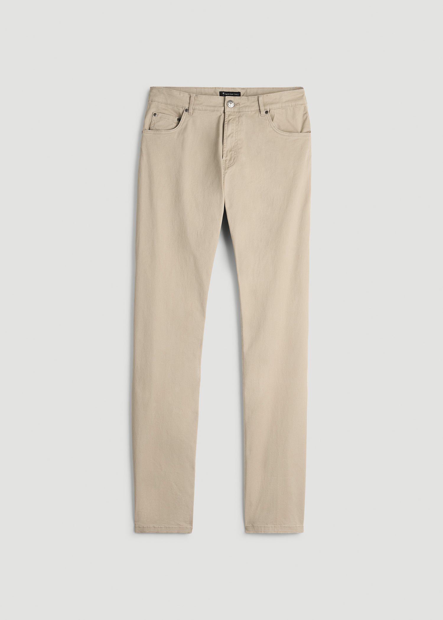 Carman TAPERED Fit Five Pocket Pants for Tall Men in Desert Khaki