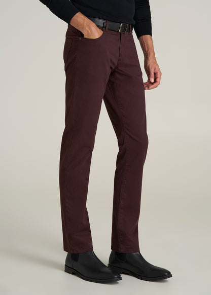 Carman TAPERED Fit Five Pocket Pants for Tall Men in Oxblood