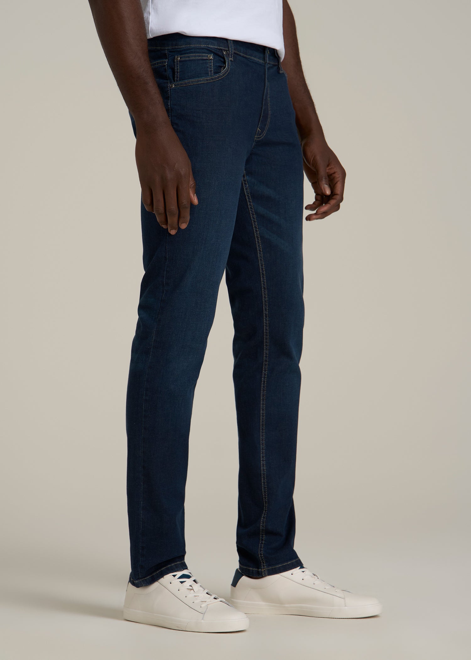 Carman TAPERED Jeans for Tall Men in Blue Steel