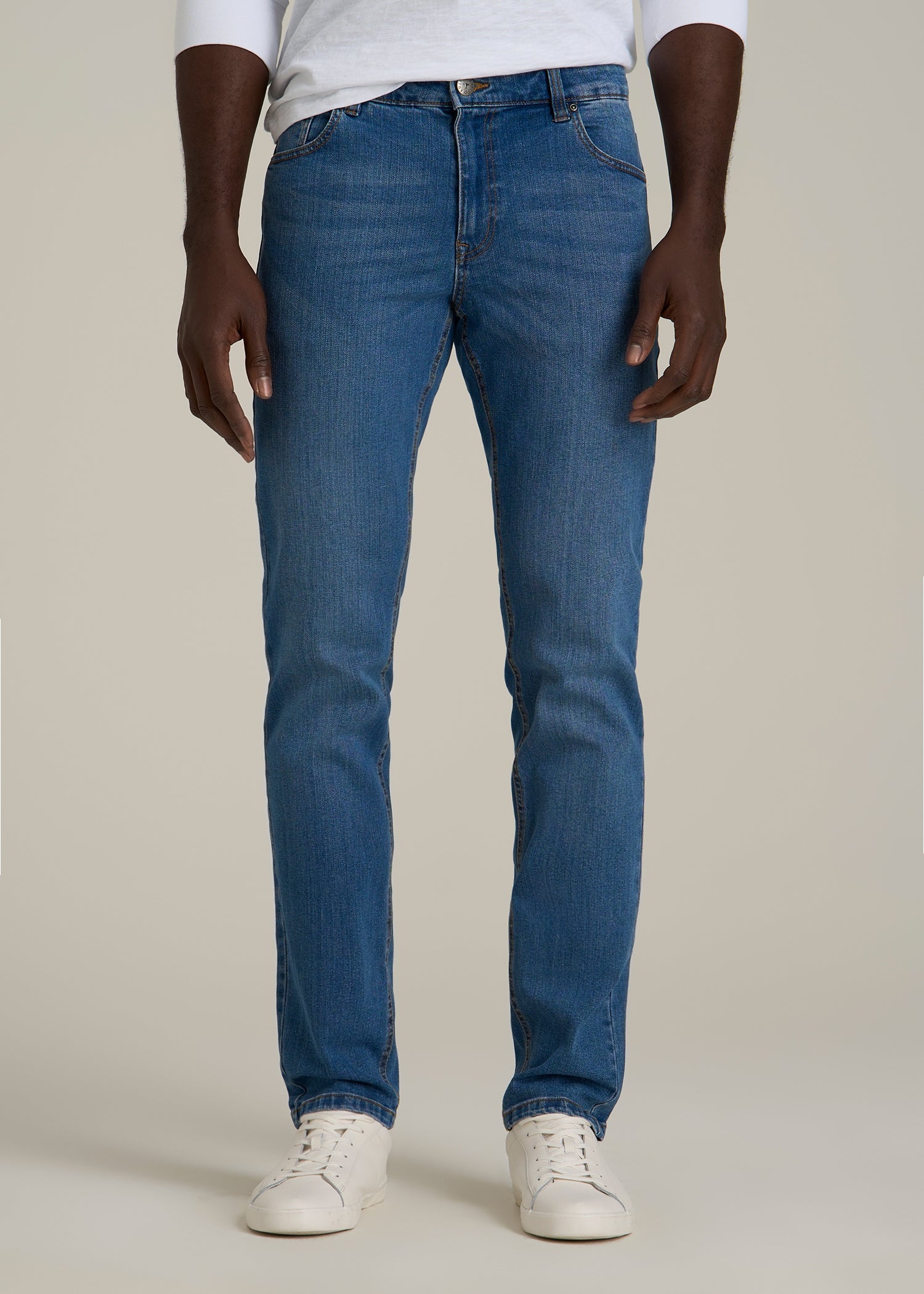 Carman TAPERED Jeans for Tall Men in Classic Mid Blue