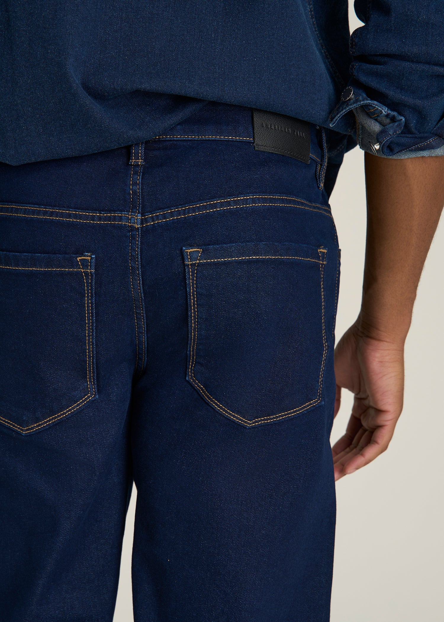 Carman TAPERED Jeans for Tall Men in Deep Indigo Wash