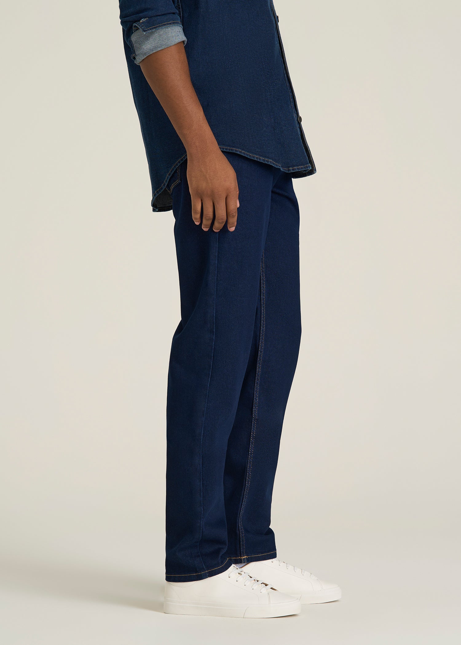 Carman TAPERED Jeans for Tall Men in Deep Indigo Wash