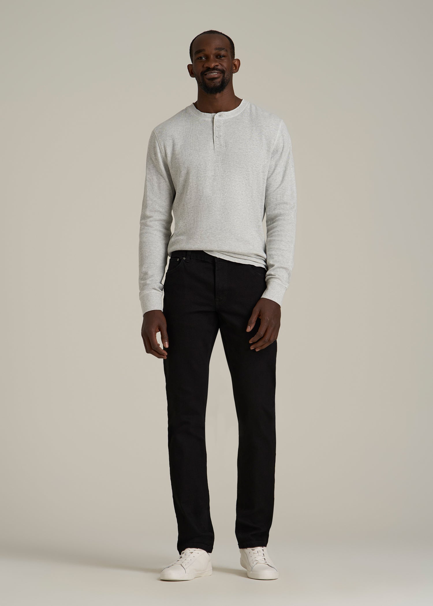 Carman TAPERED Jeans for Tall Men in True Black