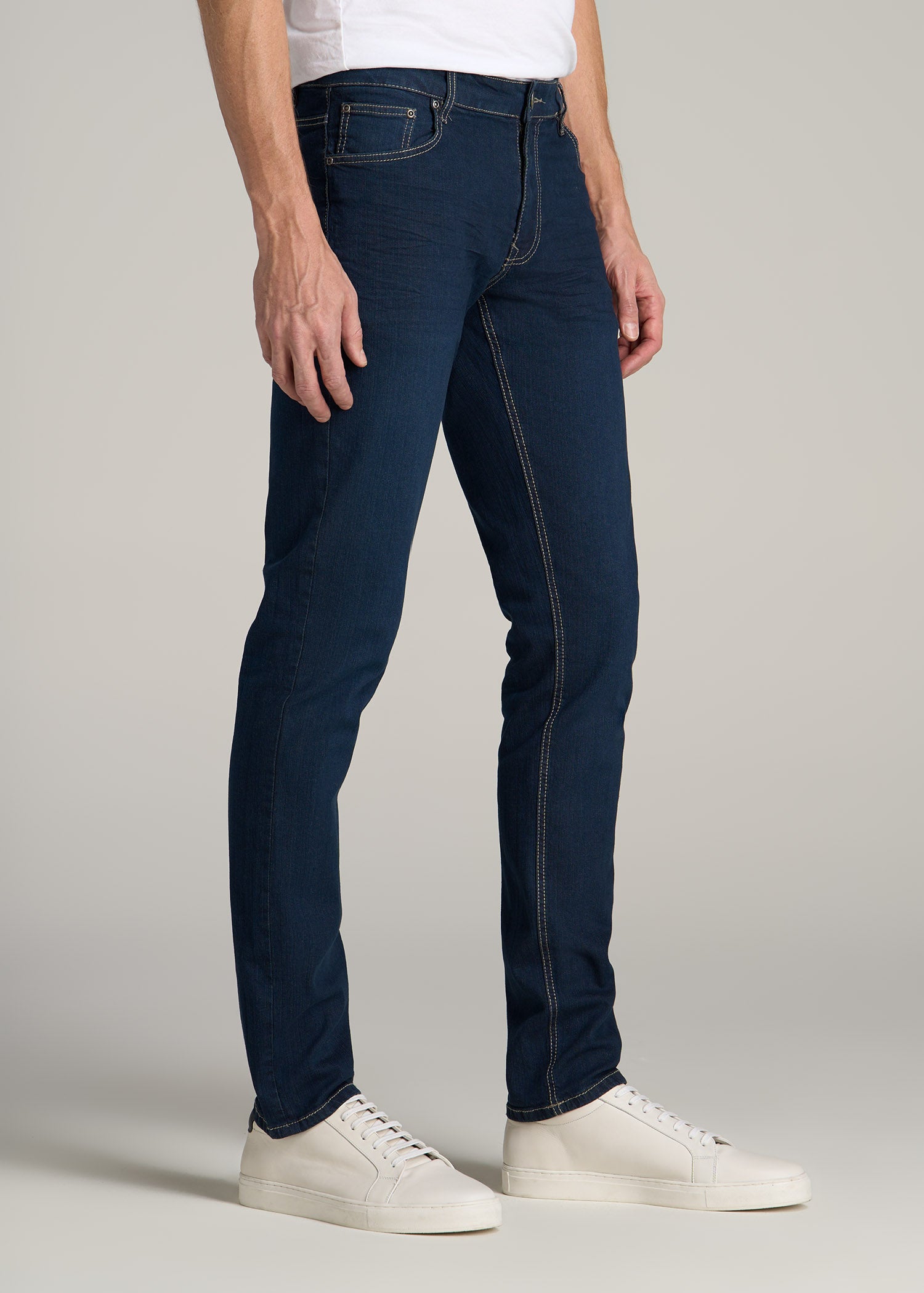 Carman Tapered Jeans For Tall Men Blue-Steel