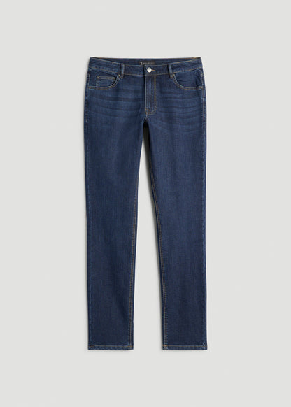 Carman TAPERED Fleeced Jeans for Tall Men in Colorado Blue Wash