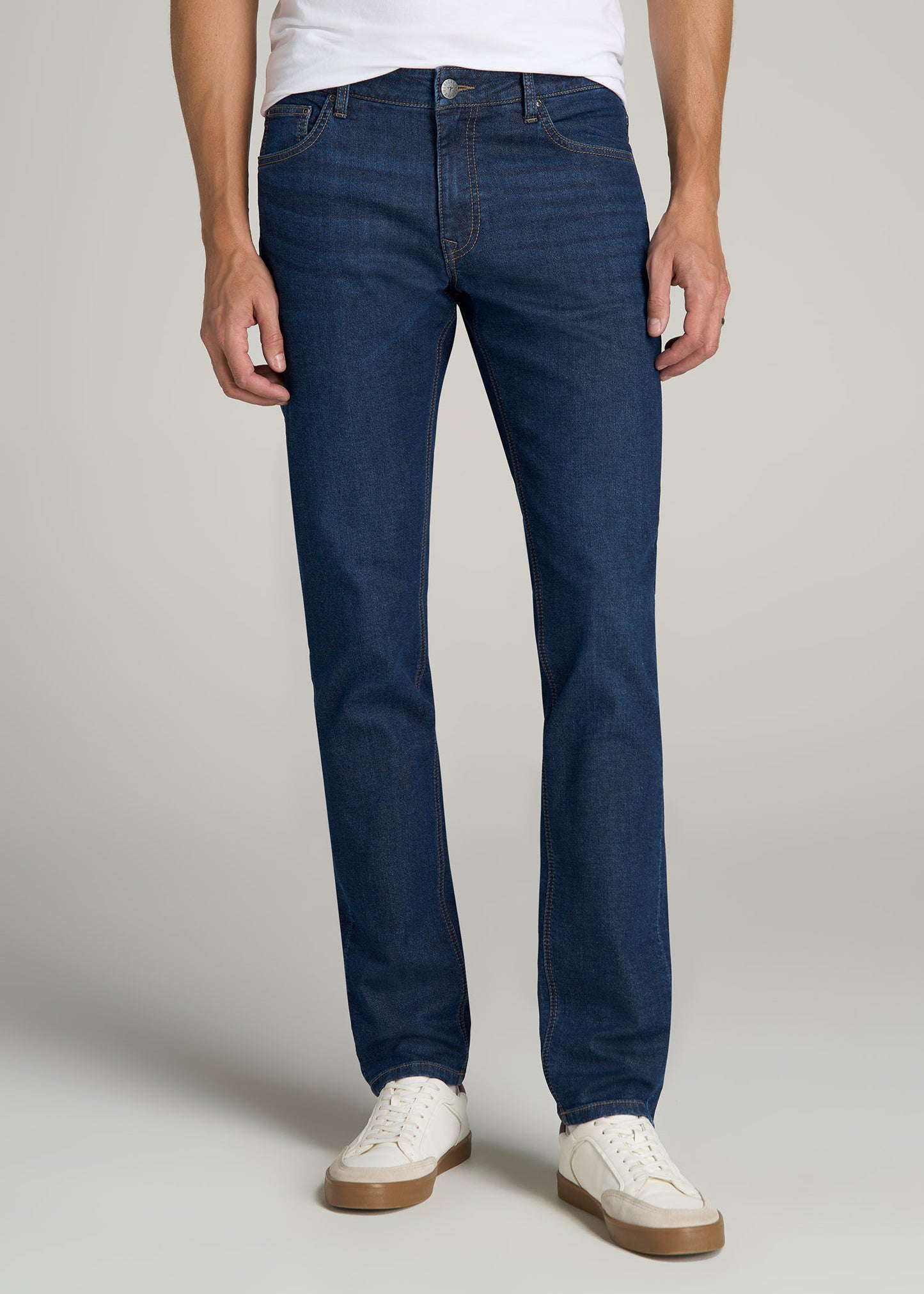 Carman TAPERED Fleeced Jeans for Tall Men in Colorado Blue Wash