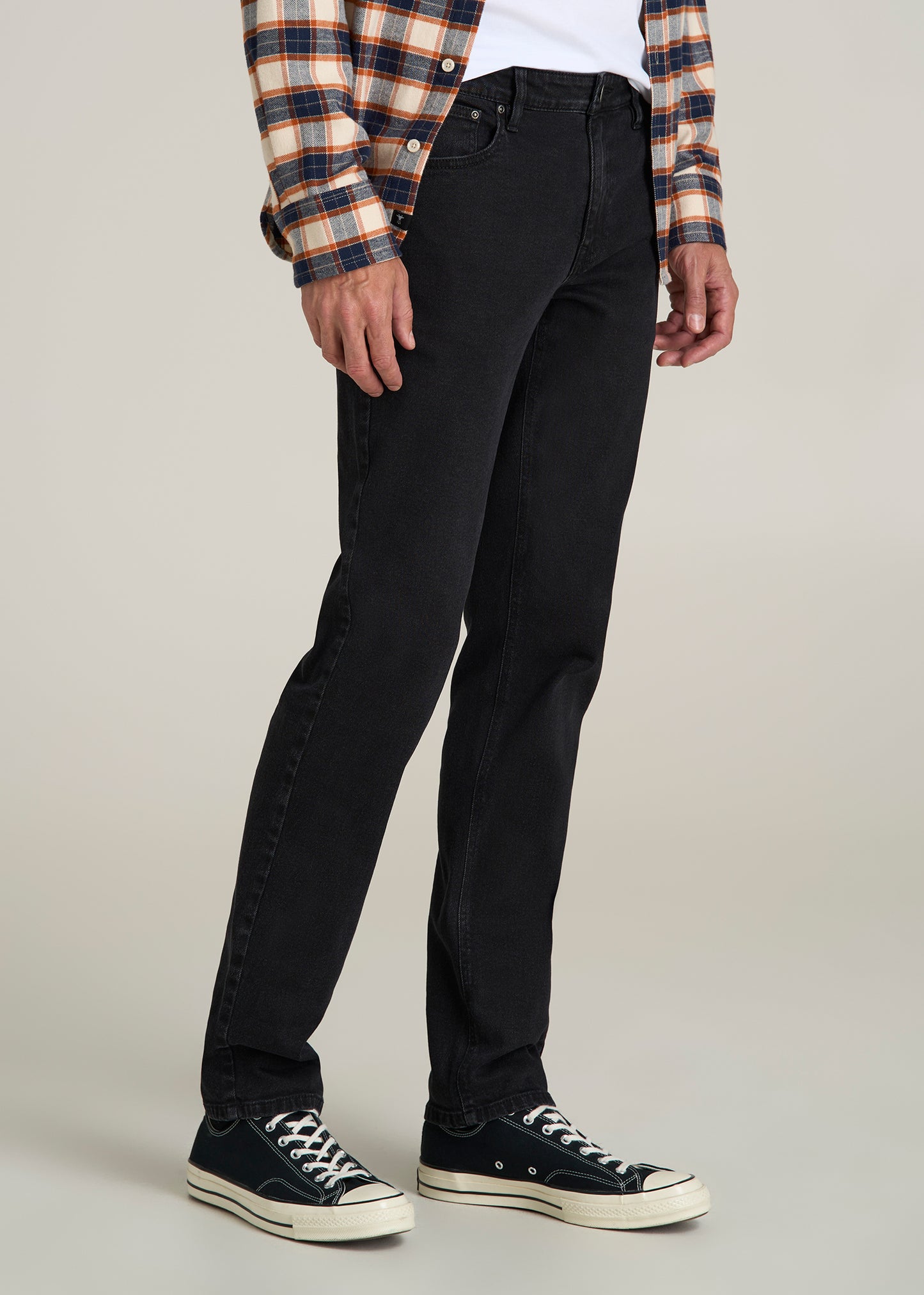 Carman TAPERED Jeans for Tall Men in Onyx Black Wash