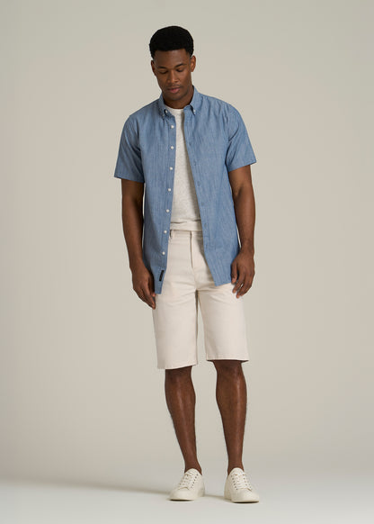 Chino Shorts for Tall Men in Chalk