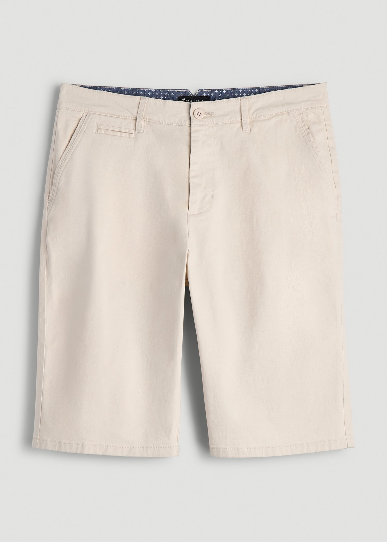 Chino Shorts for Tall Men in Chalk