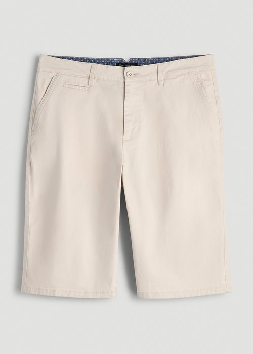 Chino Shorts for Tall Men in Chalk