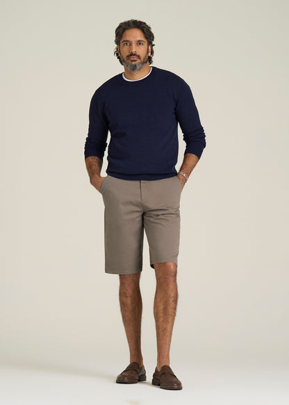 Chino Shorts for Tall Men in Dark Sand