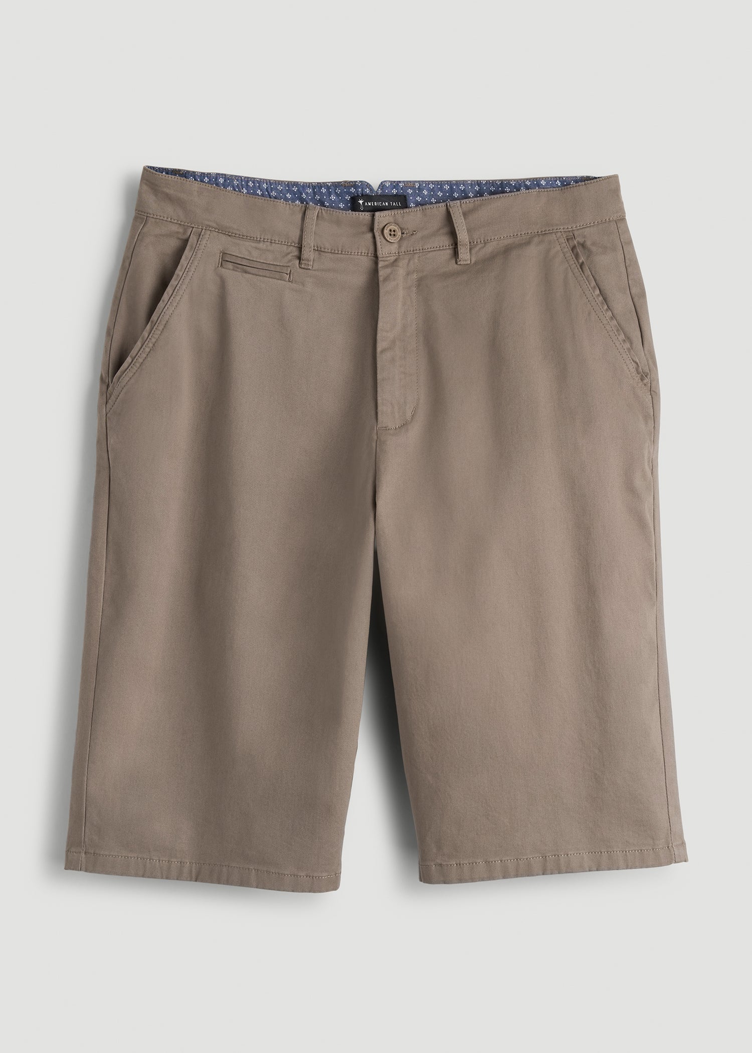 Chino Shorts for Tall Men in Dark Sand