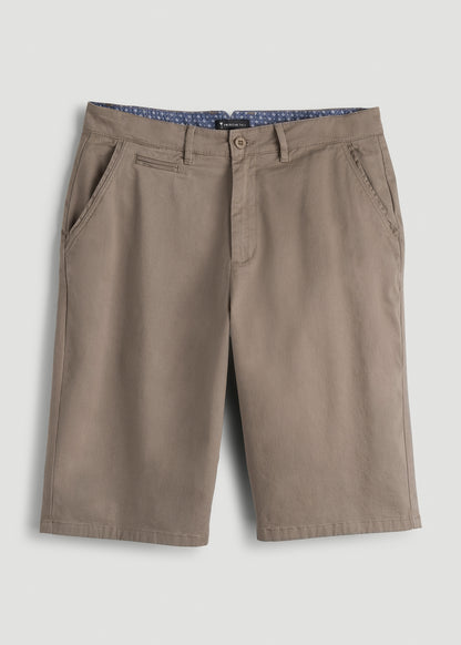 Chino Shorts for Tall Men in Dark Sand