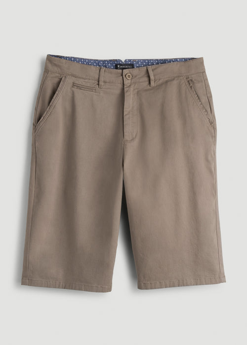 Chino Shorts for Tall Men in Dark Sand