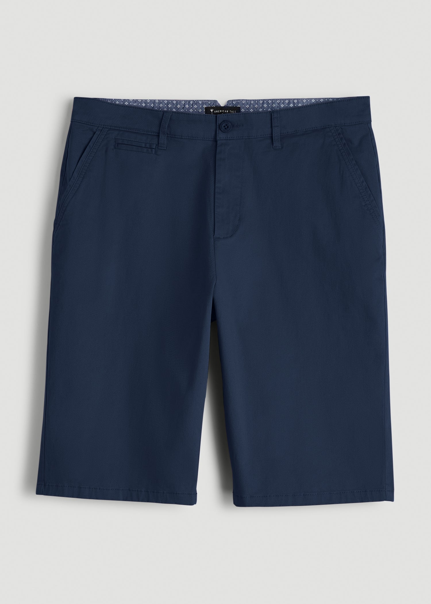 Chino Shorts for Tall Men in Marine Navy