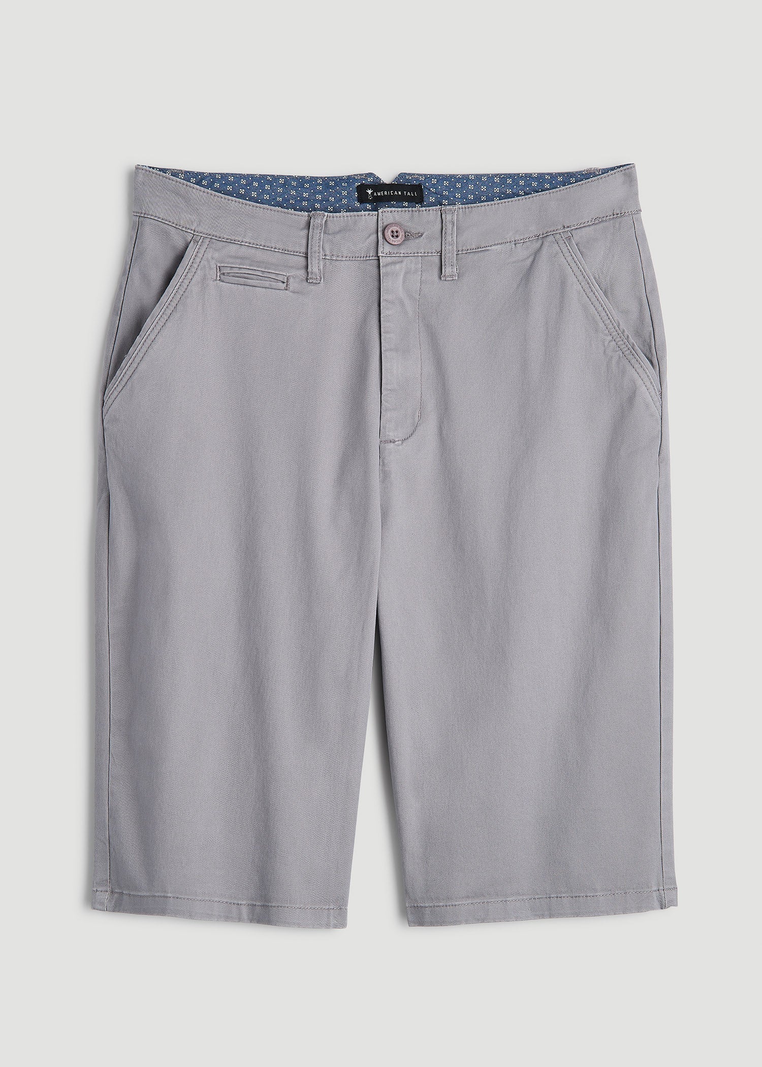 Men's Tall Chino Shorts In Pebble Grey | American Tall