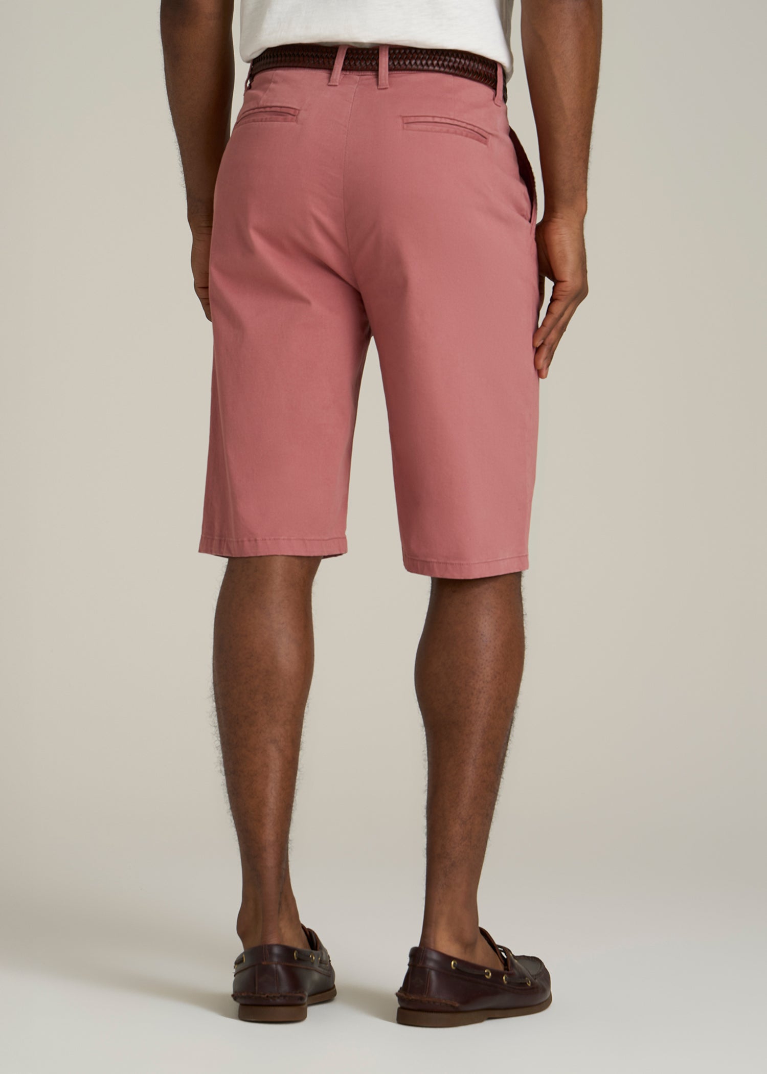 Chino Shorts for Tall Men in Withered Rose