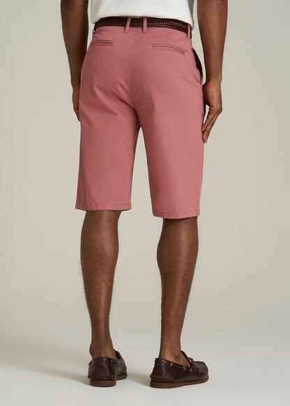Chino Shorts for Tall Men in Withered Rose