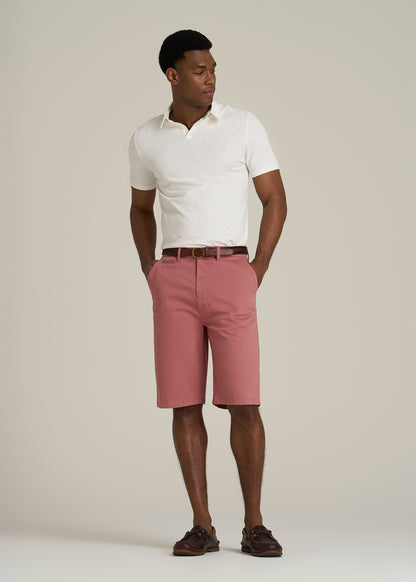 Chino Shorts for Tall Men in Withered Rose