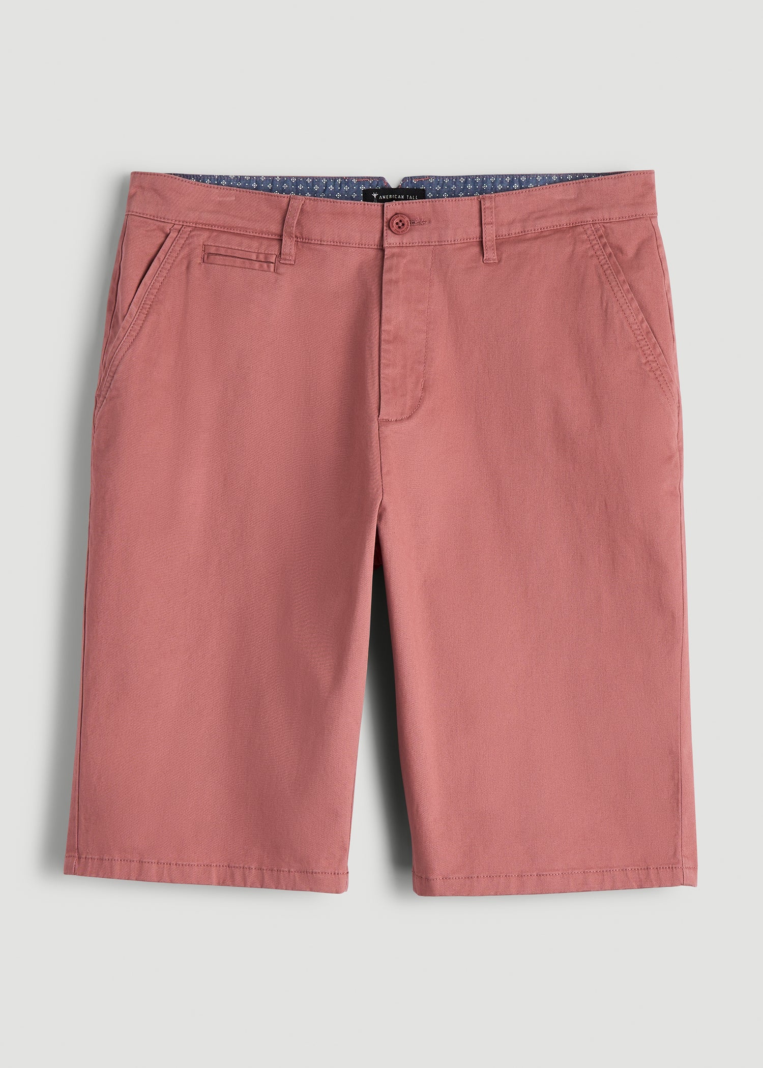 Chino Shorts for Tall Men in Withered Rose