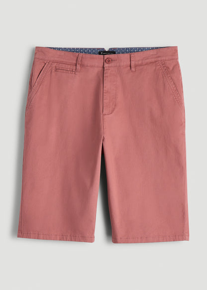 Chino Shorts for Tall Men in Withered Rose