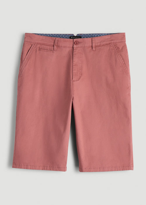 Chino Shorts for Tall Men in Withered Rose