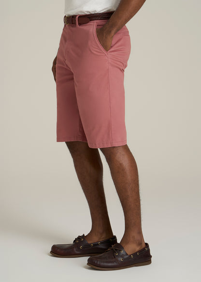 Chino Shorts for Tall Men in Withered Rose