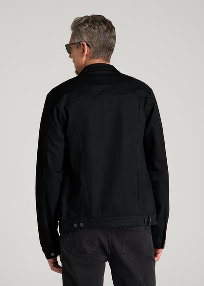 Classic Denim Jacket for Tall Men in Optimum Black