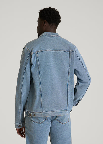 Classic Denim Jacket for Tall Men in Perfect Blue