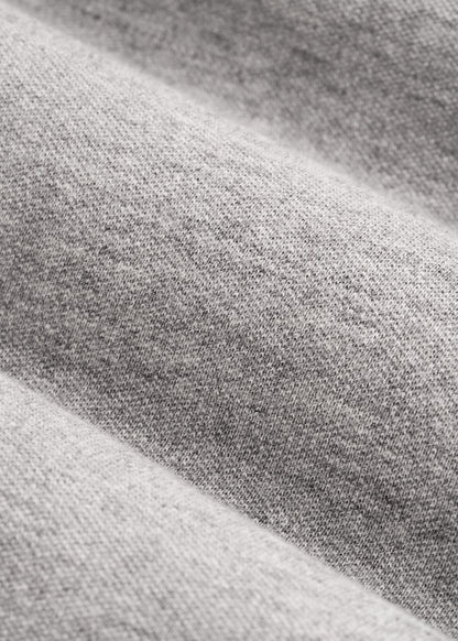 Classic Polo with Embroidered Logo for Tall Men in Heathered Grey