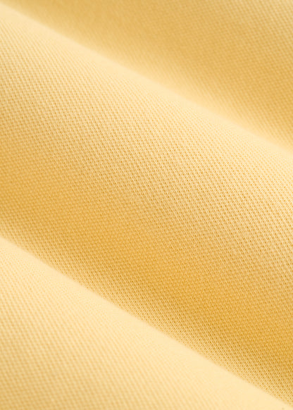 Classic Polo with Embroidered Logo for Tall Men in Lemon Drop