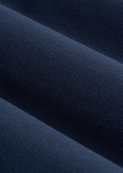 Classic Polo with Embroidered Logo for Tall Men in Marine Navy