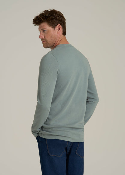 Cloud Knit Waffle Long Sleeve for Tall Men in Trooper