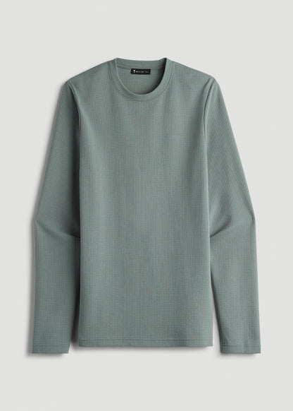 Cloud Knit Waffle Long Sleeve for Tall Men in Trooper