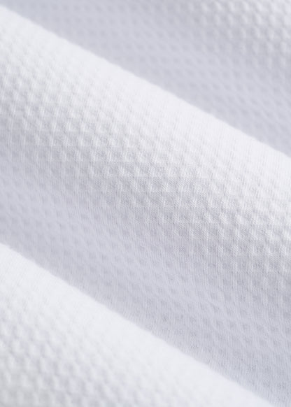 Cloud Knit Waffle Long Sleeve Tee for Tall Men in White