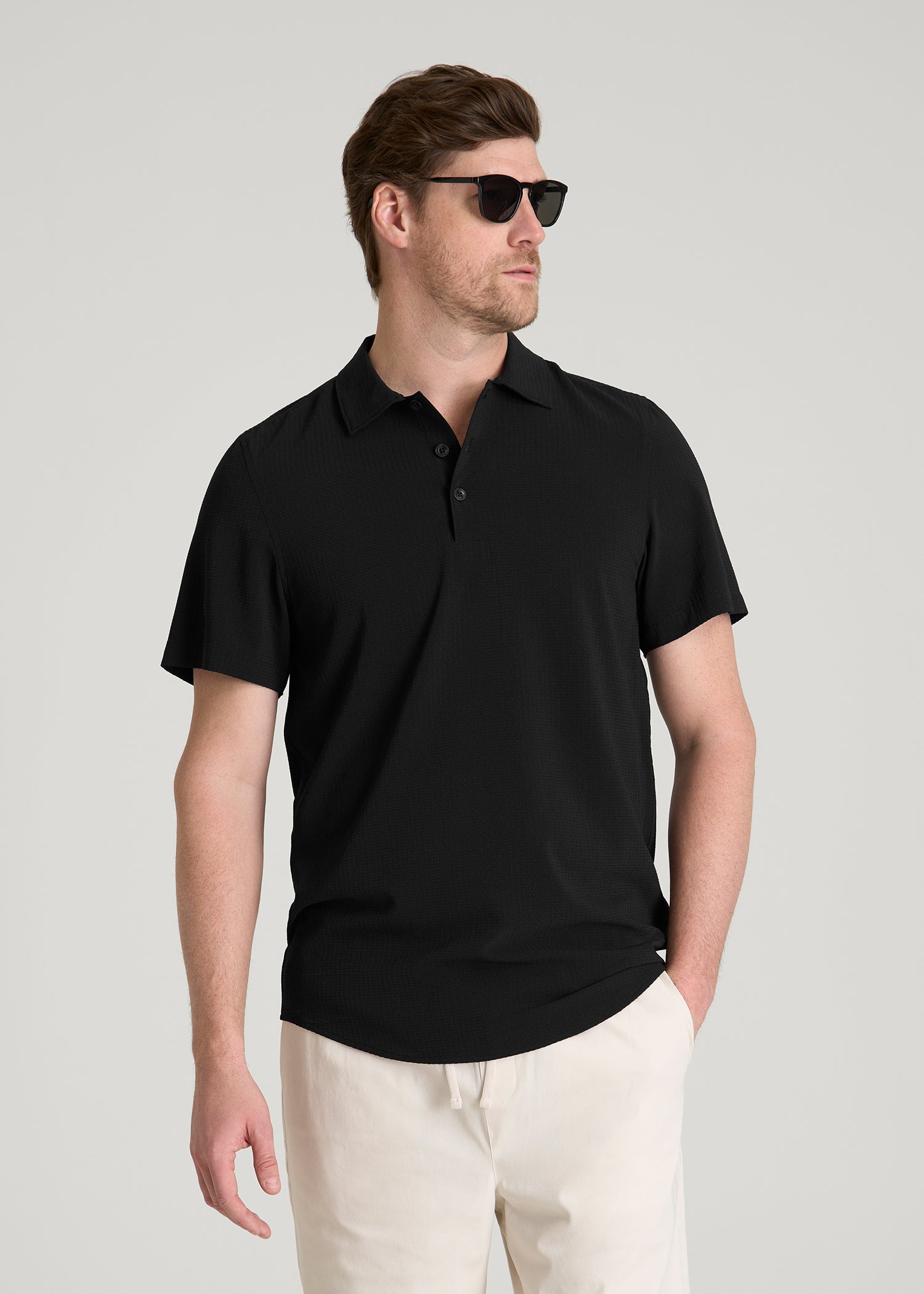 Coastal Perforated Tall Men's Polo Shirt | American Tall