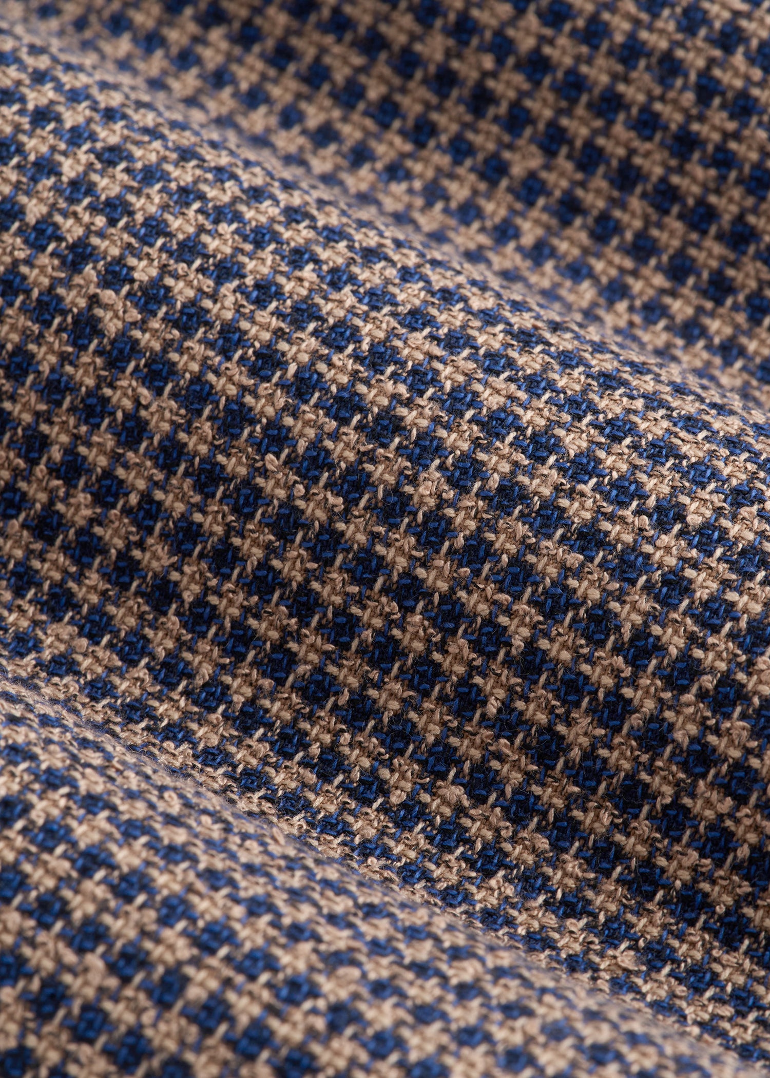 Core Blazer for Tall Men in Brown and Blue Mini Houndstooth