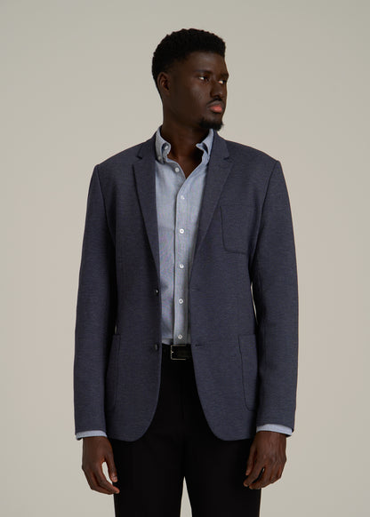 Core Blazer for Tall Men in Navy Diagonal