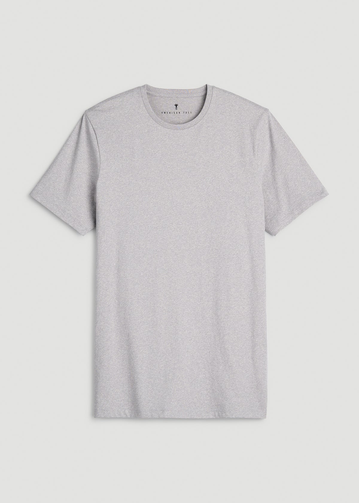 Core Cotton Crewneck Tee for Tall Men in Dusty Lilac Melange