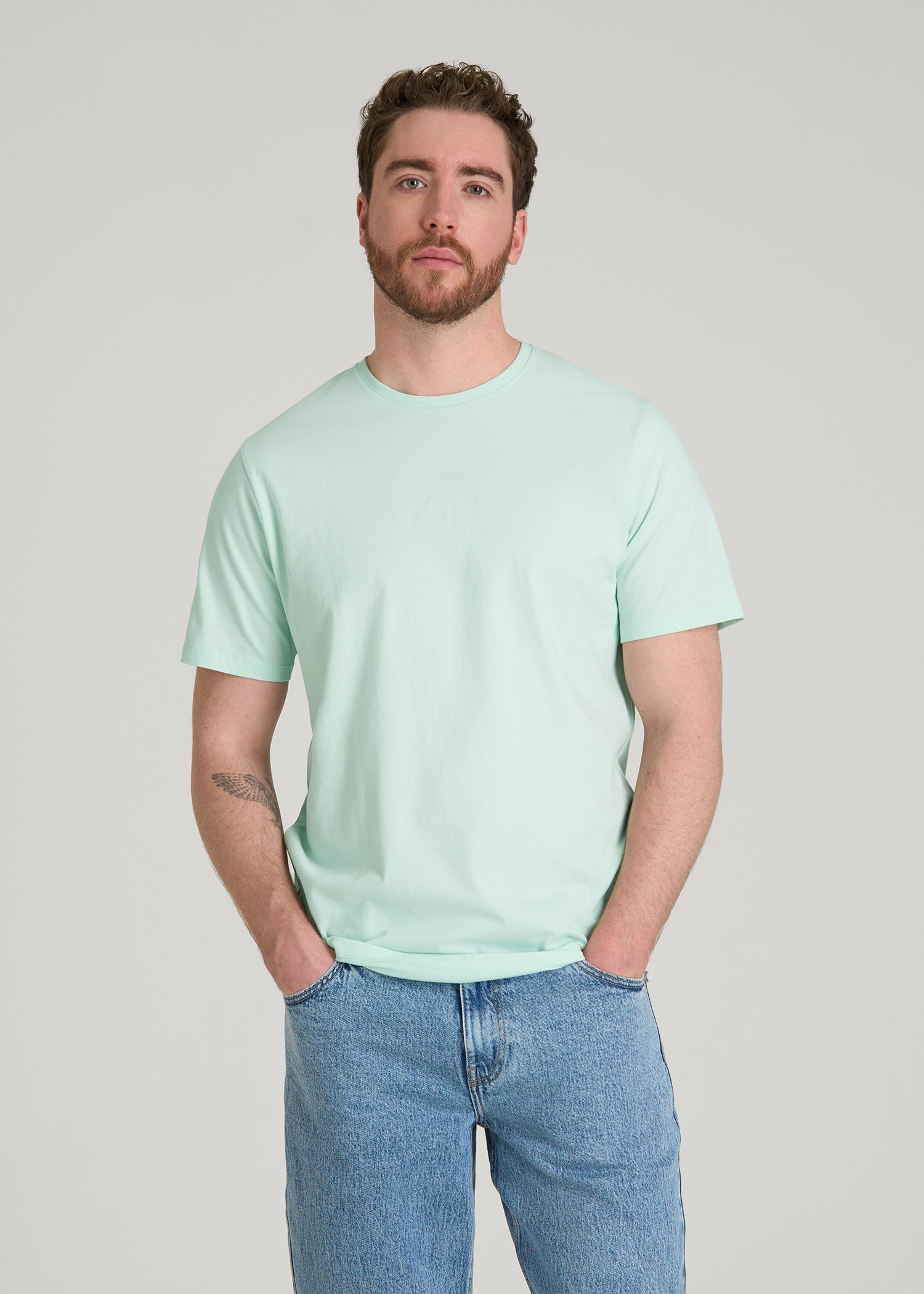 Cotton Crewneck Tee for Tall Men | American Tall